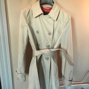 Coach Trench Coat - Tan with pink Lining